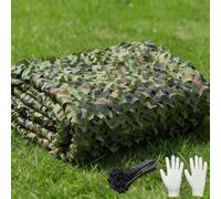 Filet de Camouflage Jungle, Voile Ombrage Camouflage Militaire, Toile D'ombrage Décoration 1.5/2.5/3/4/5/6/8/10/12m Filet de Camo Netting pour Chasse Jardin Thème Parti Voiture Couvre(W8xH20m)
