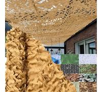 Filet de Camouflage Militaire Grande Taille Parfaits pour Chasse Ombrage Camouflage Décoration Parasol Terrasse Protection Solaire 210D Filet d’Ombrage Différentes Tailles Couleurs 8 * 8m Jaune