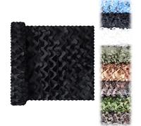 Filet de Camouflage Militaire Grande Taille pour Chasse, Ombrage, Extérieur Jardin Décoration, Terrasse Protection Solaire, Voile Auvent, Couverture de Voiture Cachée(Black,4.5x7.5M)