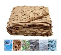 Filet de Camouflage Militaire pour Chasse et Ombrage, 8x10 6x12m 7x15m 4x4m 2x5m 14x20m Toile Camouflage Pergola Protection UV, Camouflage Net pour Jardin, Fête, Camping, Parade(Sand,2m x 5m)
