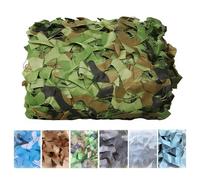 Filet de Camouflage Militaire pour Chasse et Ombrage, 8x10 6x12m 7x15m 4x4m 2x5m 14x20m Toile Camouflage Pergola Protection UV, Camouflage Net pour Jardin, Fête, Camping, Parade(Vert,6m x 13.0m)