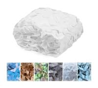 Filet de Camouflage Militaire pour Chasse et Ombrage, 8x10 6x12m 7x15m 4x4m 2x5m 14x20m Toile Camouflage Pergola Protection UV, Camouflage Net pour Jardin, Fête, Camping, Parade(Blanc,1m x 2m)