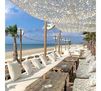 Filet de Camouflage Militaire Renforcé Blanc | Haut de Gamme | Protection Solaire & Voile d'Ombrage Anti-UV Terrasse Pergola Jardin Chasse Airsoft Rideau Déco Résistant Durable 3x4 3x5