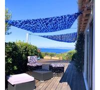 Filet de Camouflage Militaire Renforcé Bleu | Haut de Gamme | Protection Solaire & Voile d'Ombrage Anti-UV Terrasse Pergola Jardin Chasse Airsoft Rideau Déco Résistant Durable 3x4 3x5