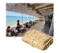 Filet de Camouflage Net Sable Militaire Blanc 2x1.5 3x3 3x6 4x3 5×5 6x8 9x10m Filet d'ombrage Exterieur, Voile d'ombrage Auvents pour Pergola, Camping, Chasse, Protection Solaire(Beige,1.5x7(m))