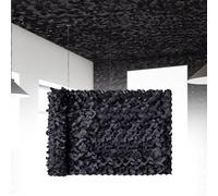 Filet de Camouflage Noir 4X10m 210D Tissu Oxford Voile d'ombrage Reinforced Camouflage Net Militaire pour Parasol extérieur Camouflage de Chasse décoration de fête Housse de Voiture