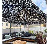 Filet de Camouflage Noir Renforcé pour Terrasse et Pergola - 3 x 4 m | Structure ajourée laissant circuler l’air - Pour terrasse, pergola, jardin, balcon, décoration et campement