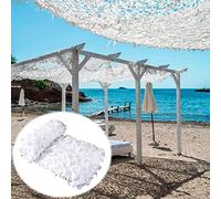 Filet De Camouflage Pour Pergola,Filet D'ombrage,Filet De Camouflage Renforcé Blanc,Filet Militaire,Camping,Chasse,Filet De Camouflage Décoratif,Filet De Protection Solaire,White-5x6m(16.4*19.7ft)