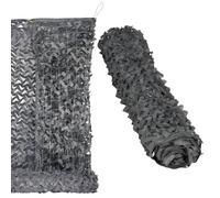 Filet De Camouflage Renforcé 16x16m Gris Tissu Oxford Filet D'ombrage 210D Housses De Voiture Légères,Camping,fête,Filet Respirant pour Terrasse