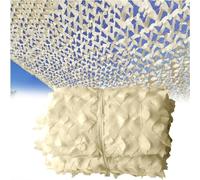 Filet de Camouflage renforcé 210D 3x7M Pare-Soleil Camping,la Chasse, Décoration Jardin, Housses de Voiture, Auvents Terrasse,Photographie Fond,Camo Net(Couleur:Beige)