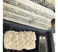 Filet de Camouflage Renforcé Beige 4x10m(13x32.8ft),Filet de Camouflage pour pergola,Protection Solaire,Filet Camouflage Photographie Animalière,Protection Jardin