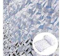 Filet De Camouflage Renforcé Blanc - Ombrage De Jardin Pergola, Militaire, Chasse, Camping, Décoration, Protection Solaire - White-4x8m(13.1*26.2ft)
