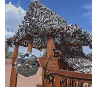 Filet de Camouflage renforcé Gris 1x3m(3.2x9.8ft),Filet de Camouflage pour pergola,Protection Solaire,Filet Camouflage Photographie Animalière,Protection Jardin