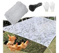 Filet de Camouflage Renforcé Militaire - Filet de Ombrage Blanc Extérieur - Protection Solaire & Voile D'Ombrage for Chasse, Pergola, Protection Solaire 1.5x2 2x3 3x3 3x4 3x5 3x6 5x5 3x10m(W12xH20m)