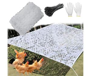 Filet de Camouflage Renforcé Militaire - Filet de Ombrage Blanc Extérieur - Protection Solaire & Voile D'Ombrage for Chasse, Pergola, Protection Solaire 1.5x2 2x3 3x3 3x4 3x5 3x6 5x5 3x10m(W12xH20m)