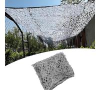 Filet De Camouflage Respirante Double Couche Grise, Couverture D'ombrage Décoratif Militaire Pour Le Camping Le Tir La Chasse Accessoires De Camouflage, Tissu D'ombrage De Protection Solaire(4.0x4.0m/