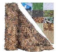 Filet De Camouflage Robuste pour L'ExtéRieur, Toile Maille ImperméAble Style Woodland, IdéAl pour Pare-Soleil, Auvent Voiture, ClôTure Jardin, AffûT Chasse Et DéCoration FêTe(Wasteland,3 x 9 m)