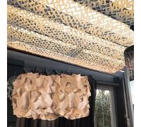 Filet de Camouflage Sable 3x3m(9.8x9.8ft),Filet de Ombrage Beige Militaire,Filet de Camouflage pour pergola,Protection Solaire,Filet Camouflage Photographie Animalière,Protection Jardin