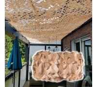 Filet de Camouflage Sable 3X8m Filet Pare-Soleil extérieur Filet de Camouflage Militaire pour Chasse tir Camping Protection Solaire de Jardin décoration de fête
