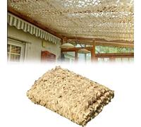 Filet de Camouflage Sable 4x5m 210D Reinforced Camouflage Net Voile D'ombrage Militaire, Filet Camo pour Soleil en Plein Air Thème Parti Décoration Voiture Couvre