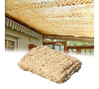 Filet de Camouflage Sable 5x26m 210D Reinforced Camouflage Net Voile D'ombrage Militaire, Filet Camo pour Soleil en Plein Air Thème Parti Décoration Voiture Couvre