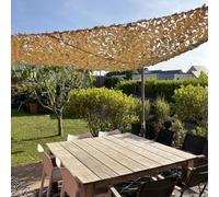 Filet de Camouflage Sable - Filet d’Ombrage Extérieur Résistant - Haut de Gamme - Protection Solaire & Voile d'Ombrage Anti-UV - Différentes Tailles, Formes et Couleurs - Terrasse, Pergola, Jardin