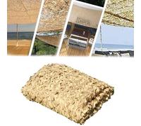 Filet de Camouflage Sable Renforcé,4x3m 3x5m 6x4m 5x15m Filet Camouflage Militaire Grande Taille Voile Ombrage pour Chasse DéCoration Camouflage Photographie AnimalièRe Terrasse Protection Jardin