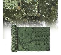 Filet de Camouflage Vert 3X5m 210D Tissu Oxford Voile d'ombrage Reinforced Camouflage Net Militaire pour Parasol extérieur Camouflage de Chasse décoration de fête Housse de Voiture
