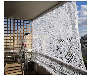 Filet De Camouflage White Voile D'ombrage Militaire Blanc De Filets Militaire Couverture Camouflage Chasse d'ombrage Decoration Mariage Noël Voile Ombrage Exterieur (Size : 2m x 5m)