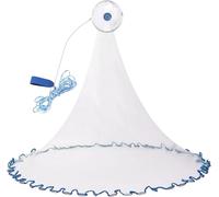 Filet de Capture en Nylon Portable pour Pêche à la Carpe avec Corde de 8 m, Φ2,4 m