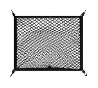 Filet de chargement 80 x 60 cm super élastique pour coffre de voiture avec 4 boucles en plastique, filet de protection pour coffre de voiture, camionnette, SUV (double couche)