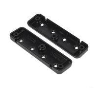 Filet de chargement pour armoire de camping-car avec corde élastique de 5 m, supports de clôture noirs, organisateur pour voiture, camion, système de rangement de bagages (2 supports de clôture)