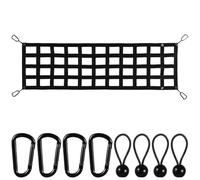 Filet de Chargement pour Camions, Benne, Polyester Noir, Car Organizer | Sécurisation du Cargo, Installation Facile, Usage Suv et Transport, avec Mousqueton Inclus