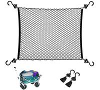 Filet de chargement pour chariot de plage, filet de chargement de voiture pour chariot utilitaire pliable, chariot de jardin, chariot pliable avec sac de rangement, fabriqué en filet en nylon robuste,