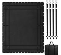 Filet de chargement SucceBuy, 120 x 105 pouces - Filet de chargement robuste pour la zone de chargement avec 4 sangles réglables, mousquetons et crochets recouverts de caoutchouc