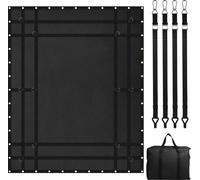 Filet de chargement SucceBuy, 244,8 x 206,3 cm - filet de chargement robuste pour la surface de chargement des camions. Avec 4 sangles réglables, des mousquetons et des crochets recouverts de caoutcho