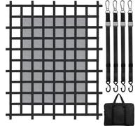 Filet de chargement SucceBuy, 72 x 57 pouces, filet de chargement résistant, avec 4 sangles réglables, mousquetons et crochets en S, pour pick-up, jeep, SUV, bateau