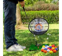 Filet de chipping de golf escamotable - Utilisez un outil d'entraînement portable et facile pour améliorer votre swing en intérieur comme en extérieur. Comprend des balles de golf en mousse et des bal