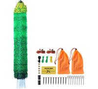 Filet de clôture électrique 1,06 x 49,98 m - Filet PE avec poteaux et doubles pointes - Filet portable pour chèvres, moutons, agneaux, cerfs, porcs, chiens - Prêt à être dans l'arrière-cour.