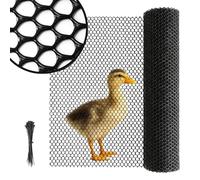 Filet de clôture Noir pour Jardin 0,4X 6m avec Attaches Filet pour volière Filet pour Anti-Animaux Sauvages poulaillers et Jardins Tissu en Plastique Robuste destiné à la clôture et à la séparation