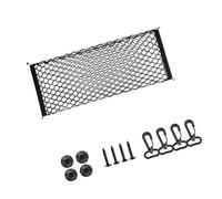 Filet de coffre en maille double couche pour voiture, 90 x 30 cm | Poche de rangement avec crochets et vis pour le contrôle des petits objets pendant le voyage
