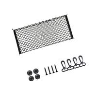 Filet de coffre en maille double couche pour voiture, 90 x 40 cm | Poche de rangement avec crochets et vis pour le contrôle des petits objets pendant le voyage