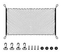 Filet de coffre pour voiture, porte-objets, filet de sécurité pour lit, protection anti-chute élastique à double couche avec crochets de séparation