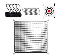 Filet de conduite de golf, simulateur d'entraînement de swing de balle robuste, filet de frappe de golf avec 12 cordes élastiques et 4 mousquetons, outil d'entraînement pour homme et femme