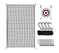 Filet de conduite de golf, simulateur d'entraînement de swing de balle robuste, filet de frappe de golf avec 12 cordes élastiques et 4 mousquetons, outil d'entraînement pour homme et femme