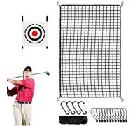 Filet de conduite de golf | Simulateur d'entraînement pour l'entraînement au swing de balle, filet de frappe de balle de golf avec 12 cordes élastiques et 4 mousquetons pour homme et femme