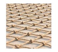 Filet De Corde De Chanvre Hamac Filet Net pour des Peluches, Filet De Sécurité pour Garde-Corps/Escaliers Jute Naturel Matériel ， 8mm/10cm Sizes Plusieurs Tailles(2x2m(6.56X6.56ft))