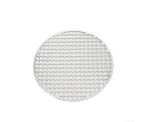 Filet de cuisson rond en acier inoxydable pour barbecue, camping, idéal pour les petits aliments, disponible en 28 cm et 30 cm (28 cm)
