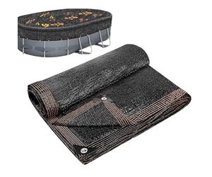 Filet de feuilles de piscine, pare-soleil en maille fine pour fontaine ovale de natation, maison, cour, protection extérieure avec motif attrape-débris pour hôtel, terrasse, jardin, écran de sécurité