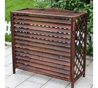 Filet De Garde-corps En Bois For Climatiseur, Séparateur D'espace, Coque De Poubelle, Support De Climatiseur Caché, Support À Fleurs, Grille De Protection For Climatiseur Et Pompe À Chaleur (Size : 1